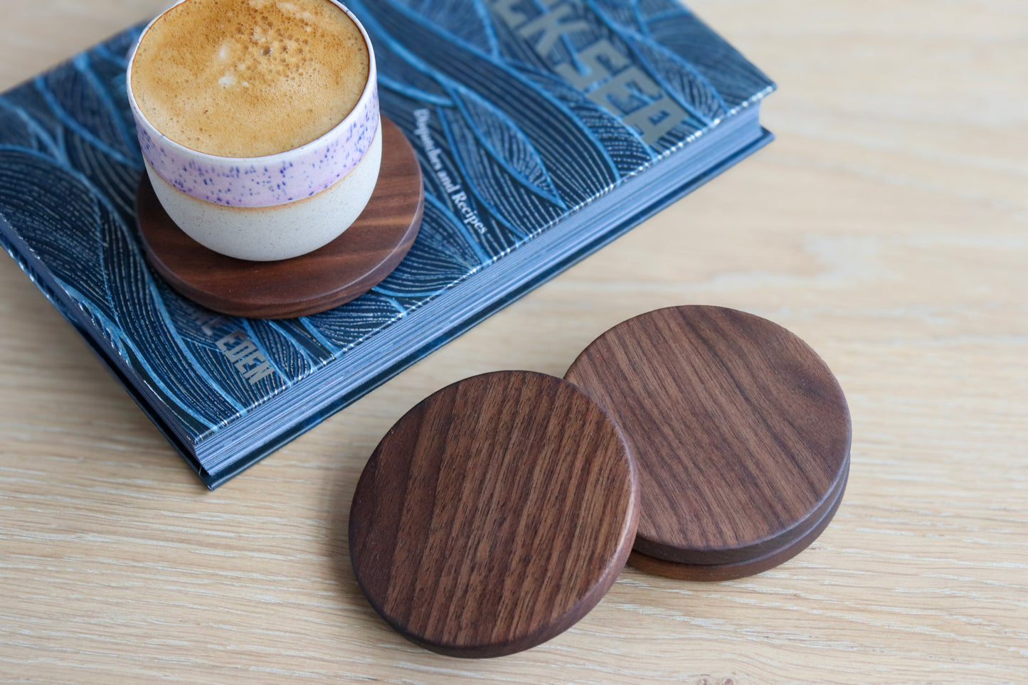 Handcrafted Coaster Set, Walnut