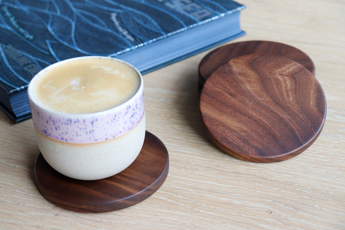 The Singular Series: Handcrafted Coaster Set, Walnut