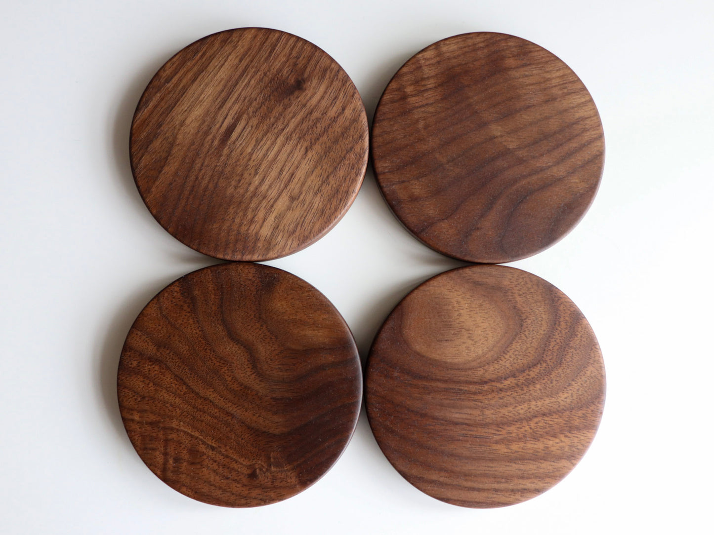 The Singular Series: Handcrafted Coaster Set, Walnut
