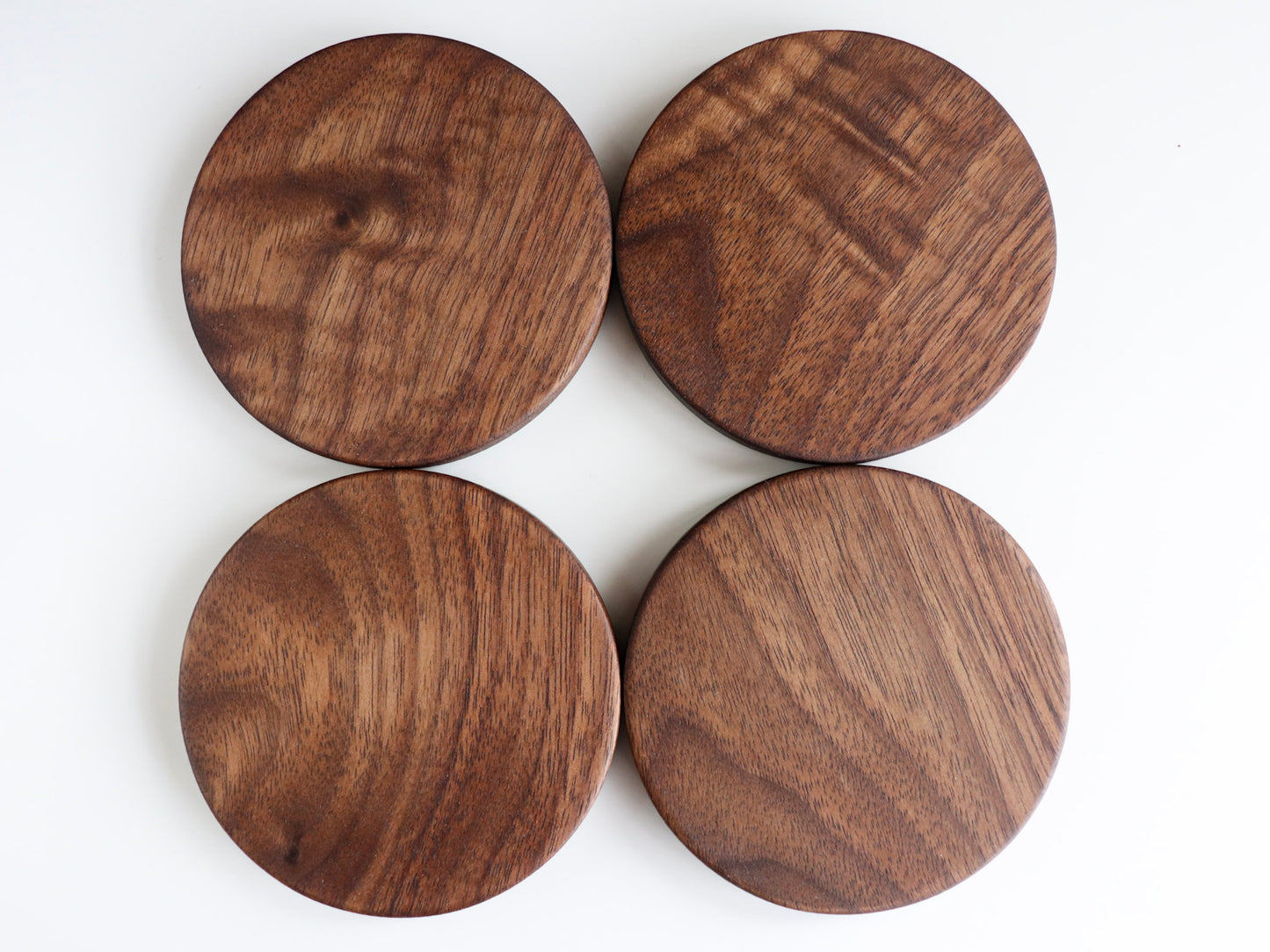 The Singular Series: Handcrafted Coaster Set, Walnut