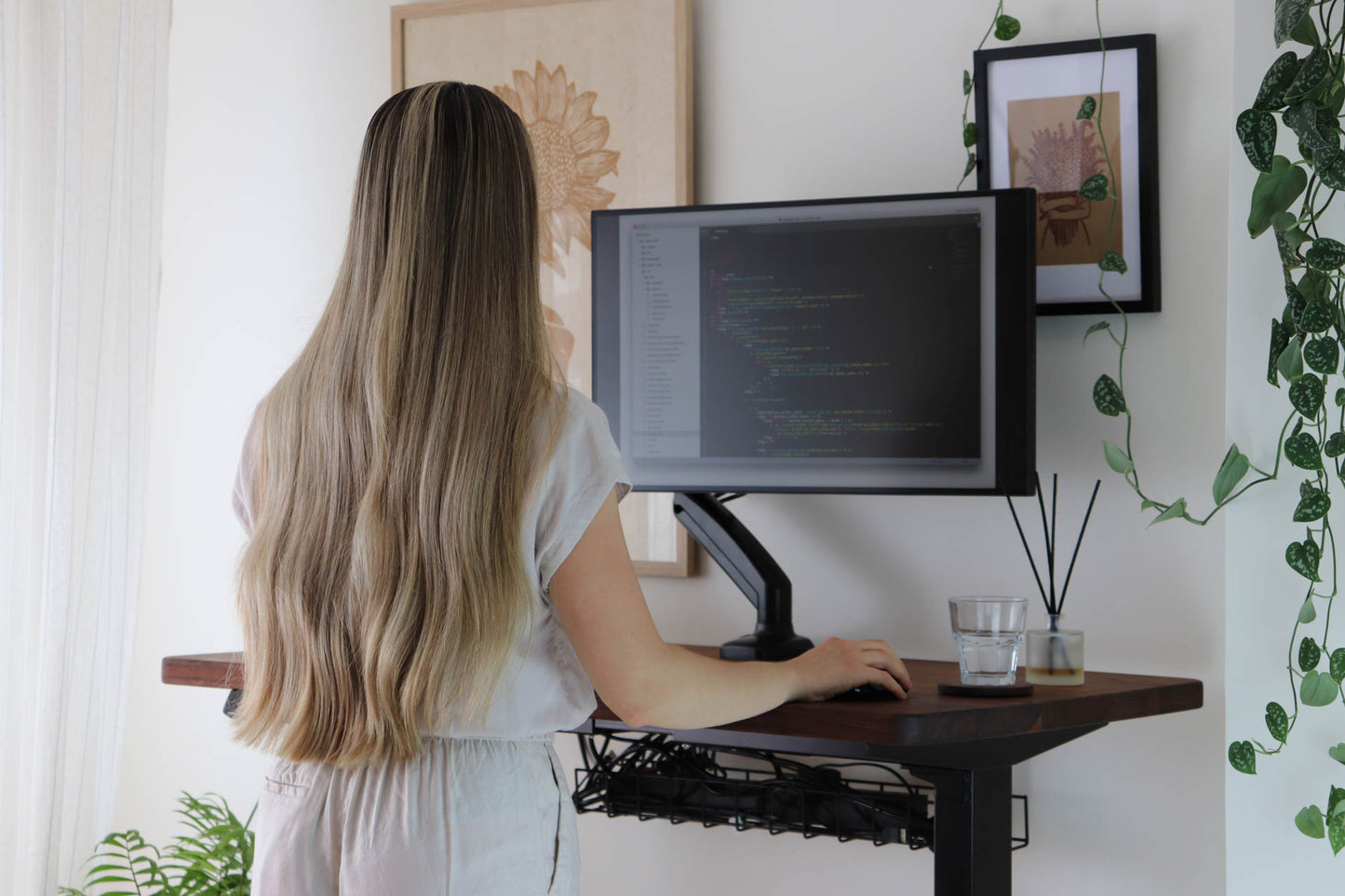 Infinity Collection: Standing Desk, Walnut